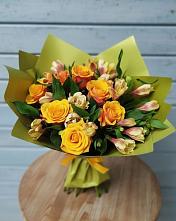 Букет цветов из:  Альстромерии и Розы в Усть-Уде
