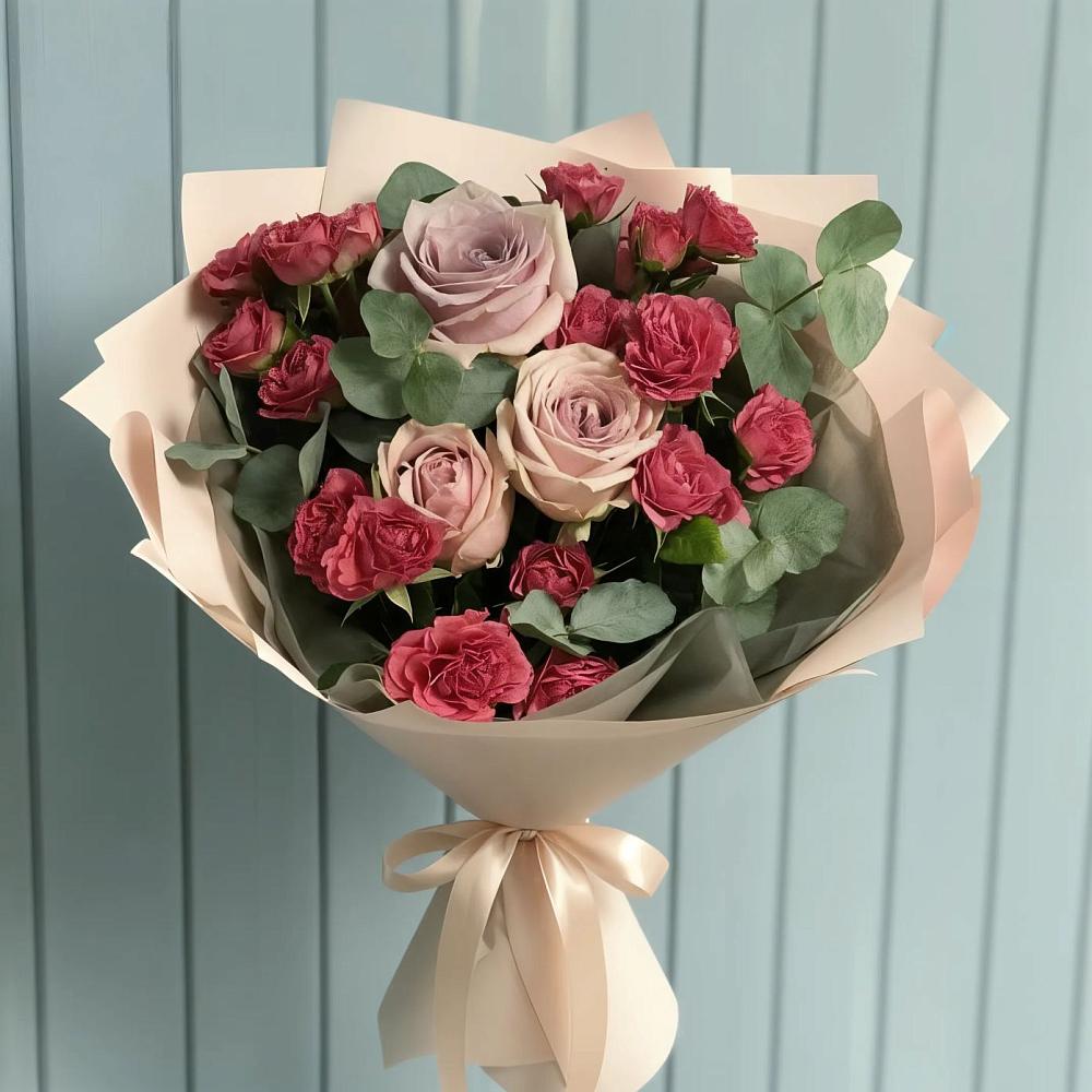 Букет цветов из: Гвоздики и Розы в Усть-Уде