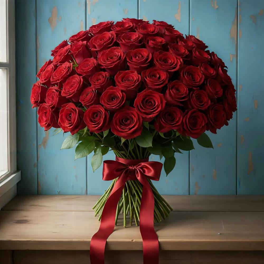 Букет Красные розы Блэк Меджик в Усть-Уде