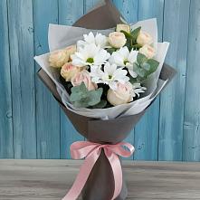 Букет цветов из:  Хризантемы и Розы в Усть-Уде