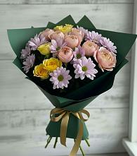 Букет цветов из:  Хризантемы и Розы в Усть-Уде