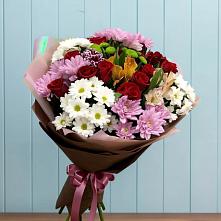 Букет цветов из:  Розы, Хризантемы и Альстромерии в Усть-Уде