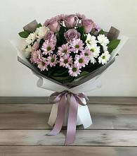 Букет цветов из:  Хризантемы и Розы #REPLACE_PRED# Усть-Уде