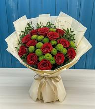 Букет цветов из:  Розы и Хризантемы #REPLACE_PRED# Усть-Уде