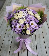 Букет цветов из:  Хризантемы и Розы в Усть-Уде