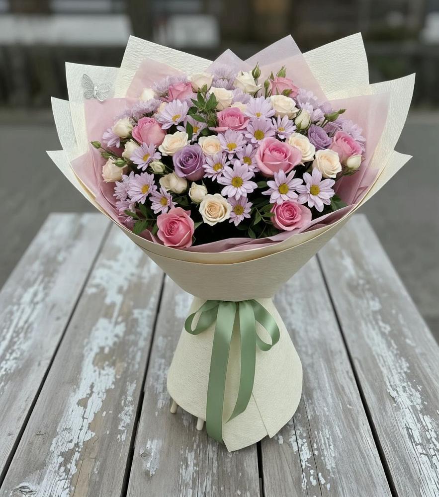 Букет цветов из: Розы и Хризантемы в Усть-Уде